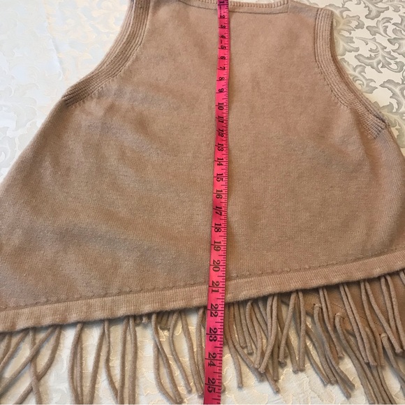 FRINGE KNIT VEST, super soft knit, size S/M, light pink/blush - Picture 9 of 9